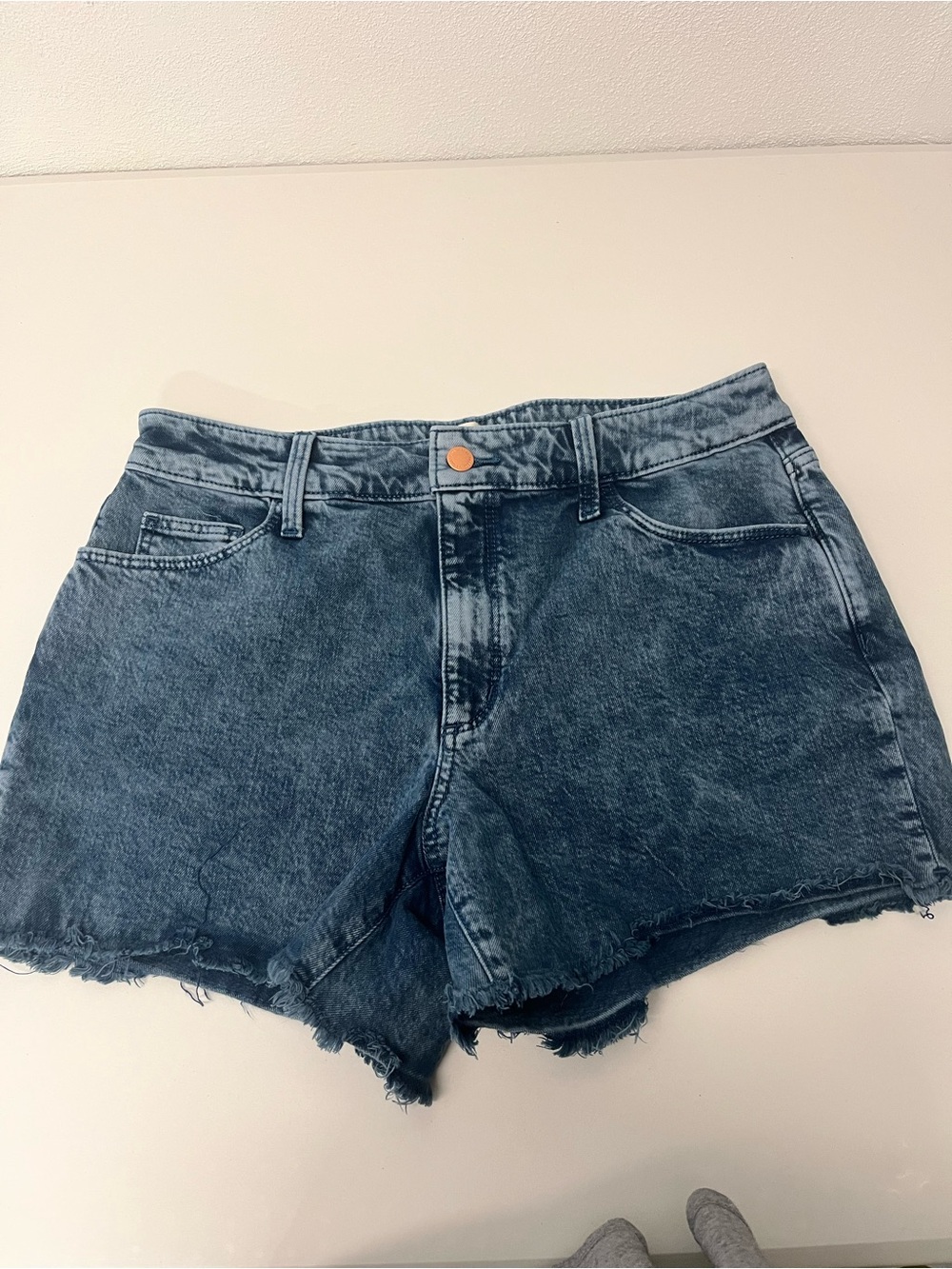 Universal Thread Dark Blue High-Rise Cutoff Denim Shorts